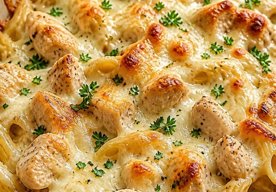 Chicken Alfredo Pasta Bake alferdo alferdo article article