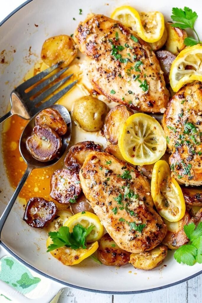Lemon Herb Chicken Skillet Made Easy in One Pan